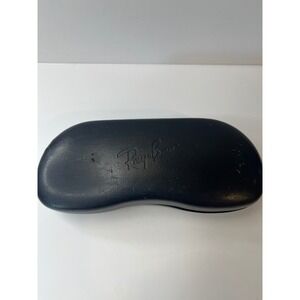 Ray-Ban Black Hard Shell Clamshell Sunglasses Case Replacement Logo Embossed